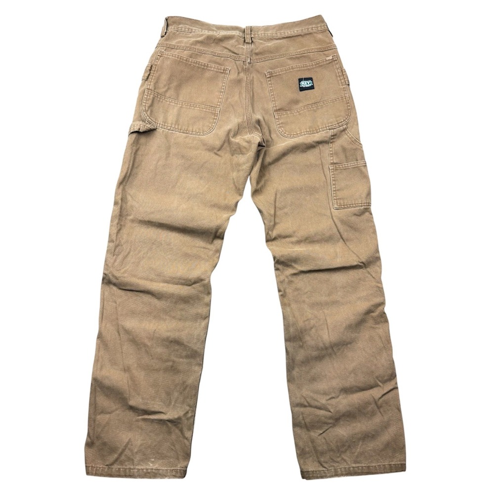 Key Workwear Carpenter Pants Men 33x34 (32x32) Brown Relaxed Fit Rugged Canvas